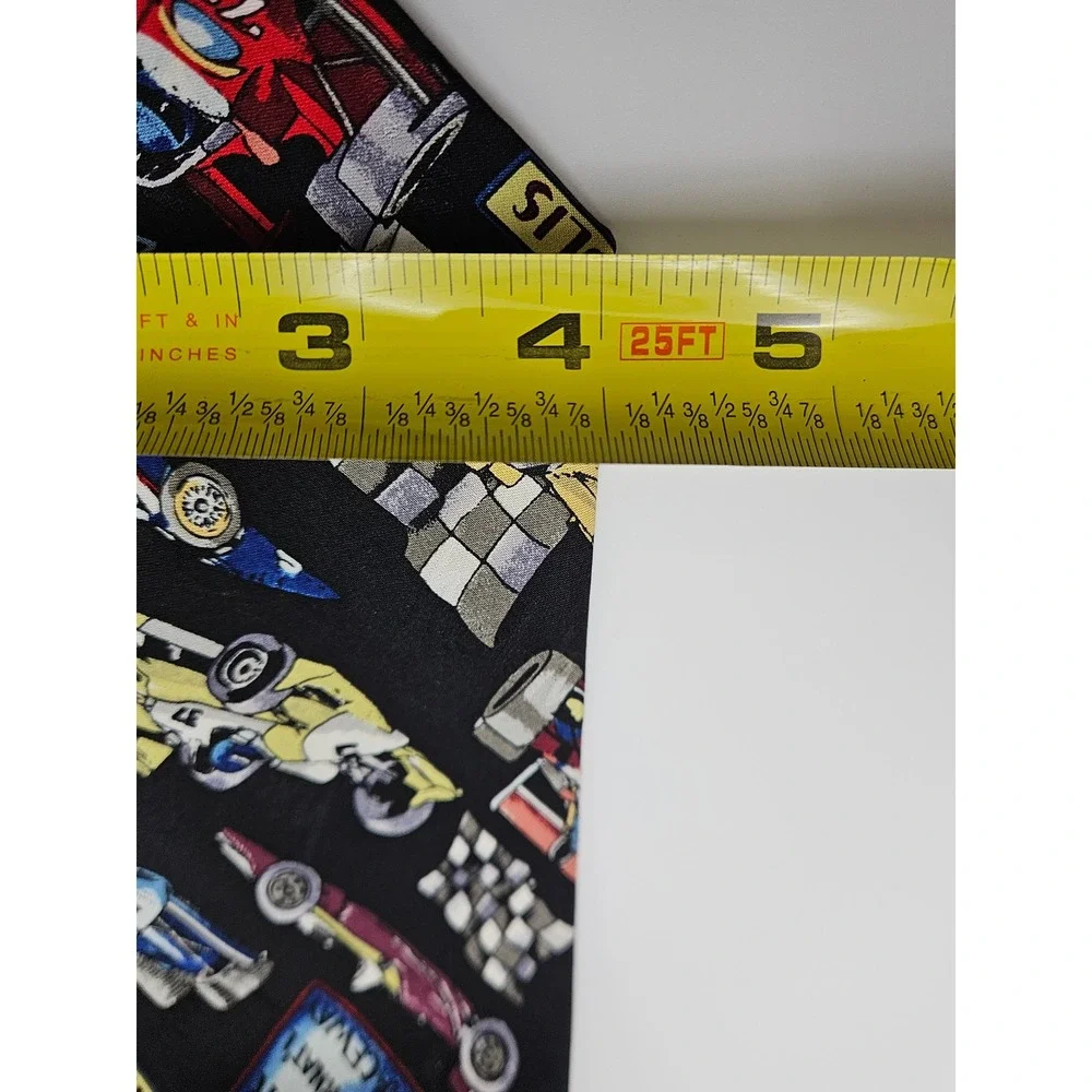 Vintage 1996 Nicole‎ Miller Silk Tie Indianapolis Indy Race Car Racing Black 4